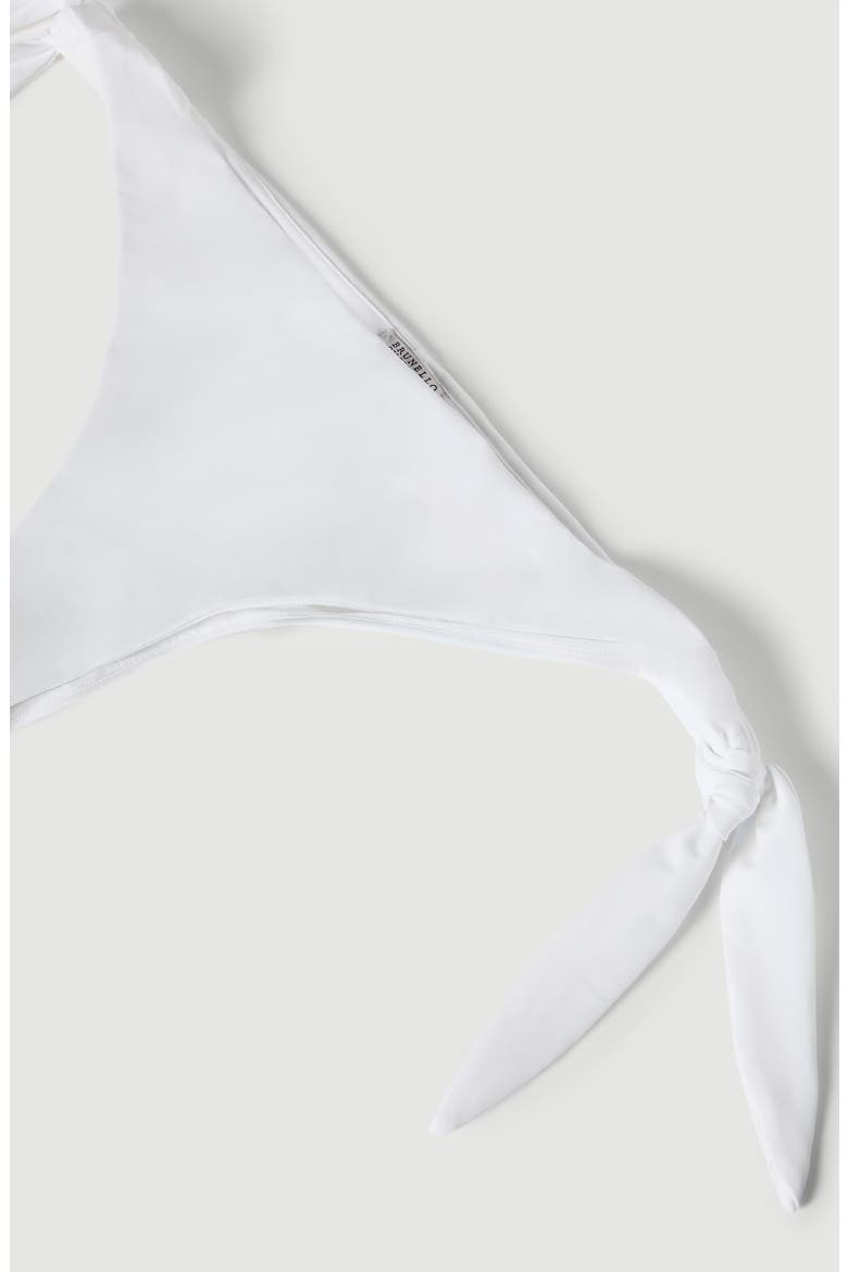 Techno jersey bikini bottoms with monili, Alternate, color, White