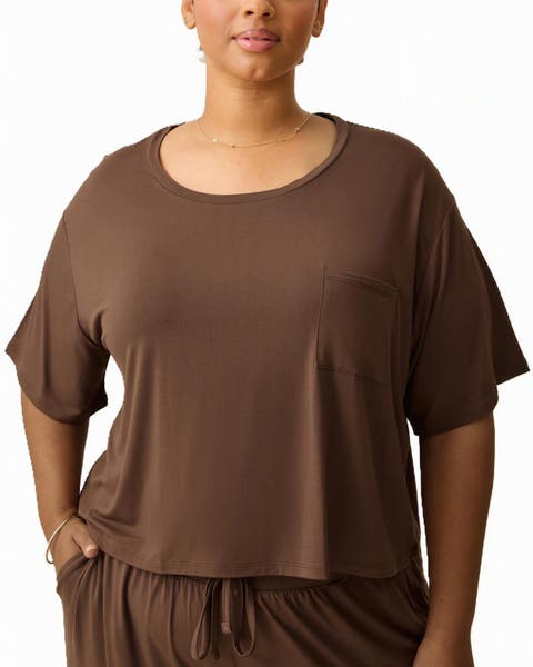 Aria Casual Cropped Short Sleeve Top