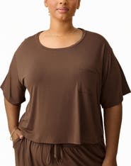 Kindred Bravely Aria Casual Cropped Short Sleeve Top