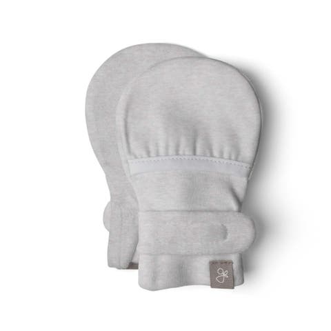 Goumi Stay On 2-Pack Mitts - Clay Stripe + Cloud  3-6M