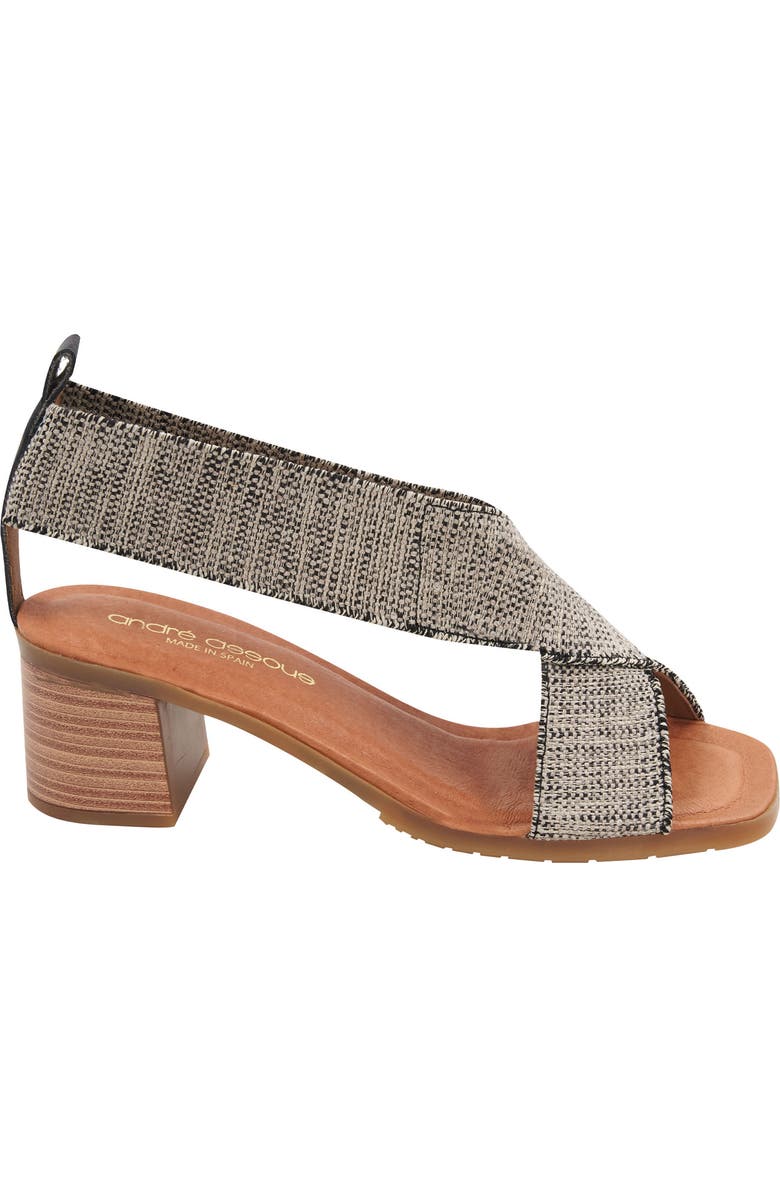 André Assous Naira Featherweights<sup>™</sup> Sandal, Alternate, color, Black/ Beige