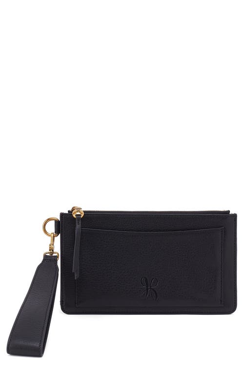 Hobo Hart Leather Wristlet In Black