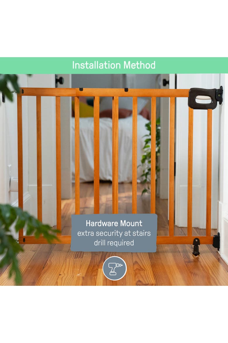 The Stairway 48W Series Pet and Baby Gate, Alternate, color, NATURAL