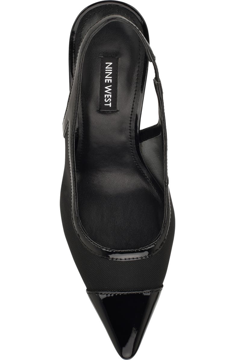 Nine West Jermain Slingback Pointed Toe Pump, Alternate, color, Black