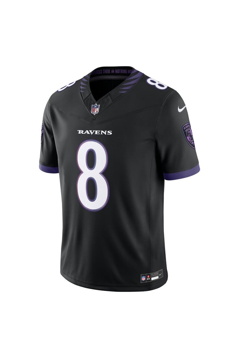 Men's Nike Lamar Jackson Black Baltimore Ravens Alternate Alternate Vapor F.U.S.E. Stitched Limited Jersey, Alternate, color, Black