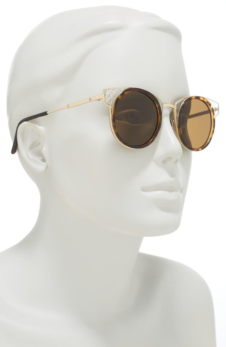 Bottega Veneta 46mm Round Sunglasses, Alternate, color,