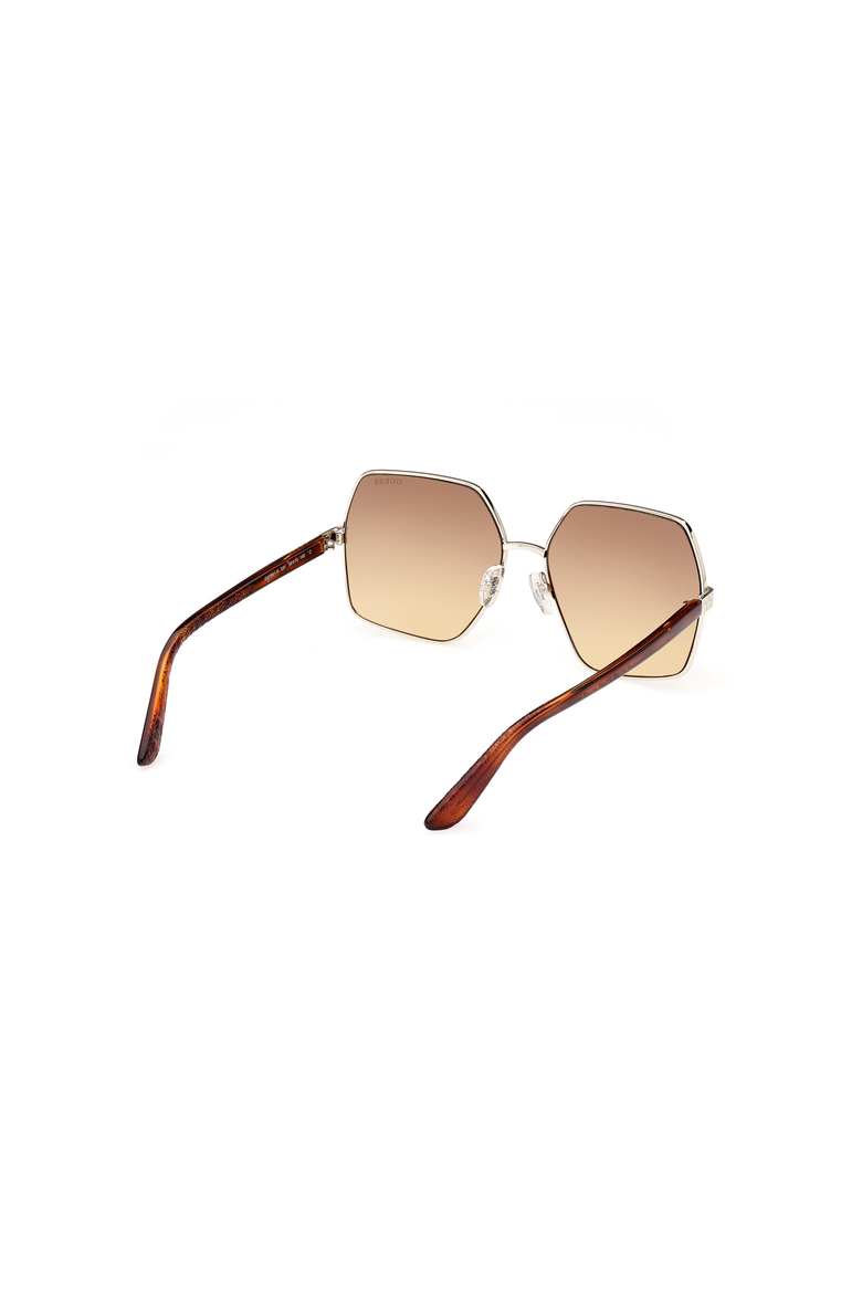 Oversized Rimless Hexagonal Sunglasses, Alternate, color, Gold / Gradient Brown