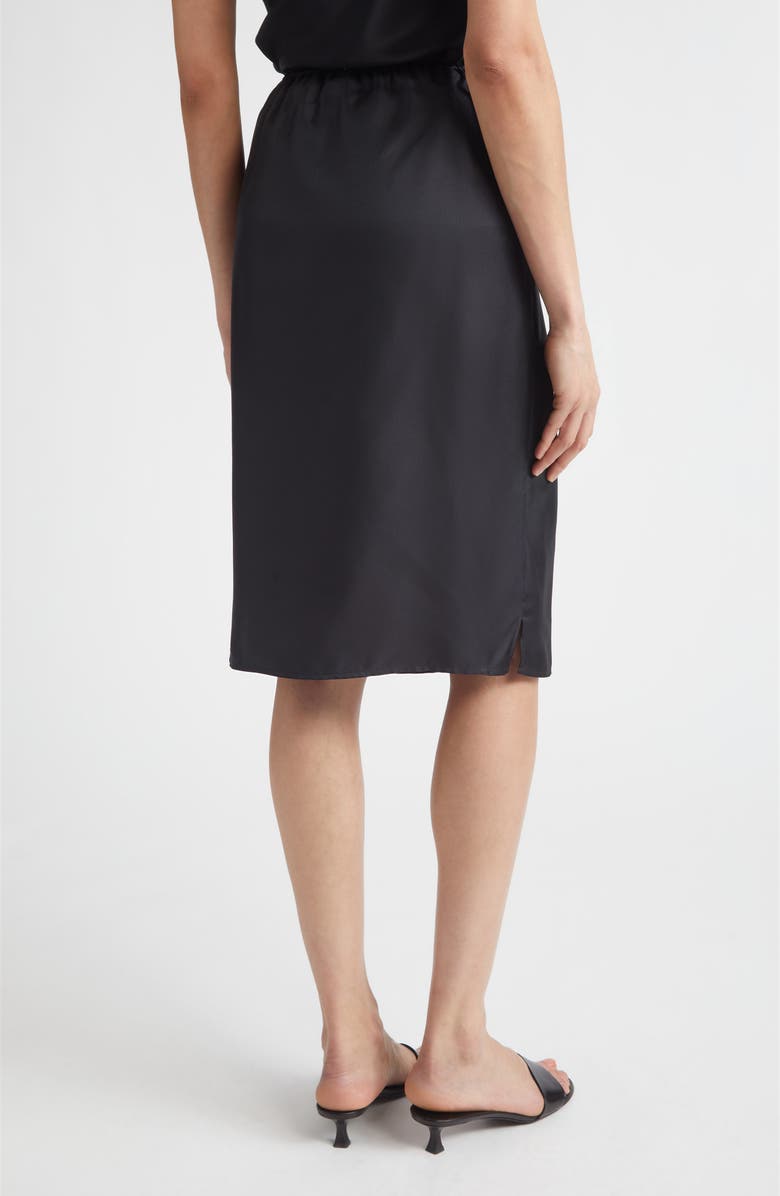 LOULOU DE SAISON Vasali Silk Skirt, Alternate, color, Black