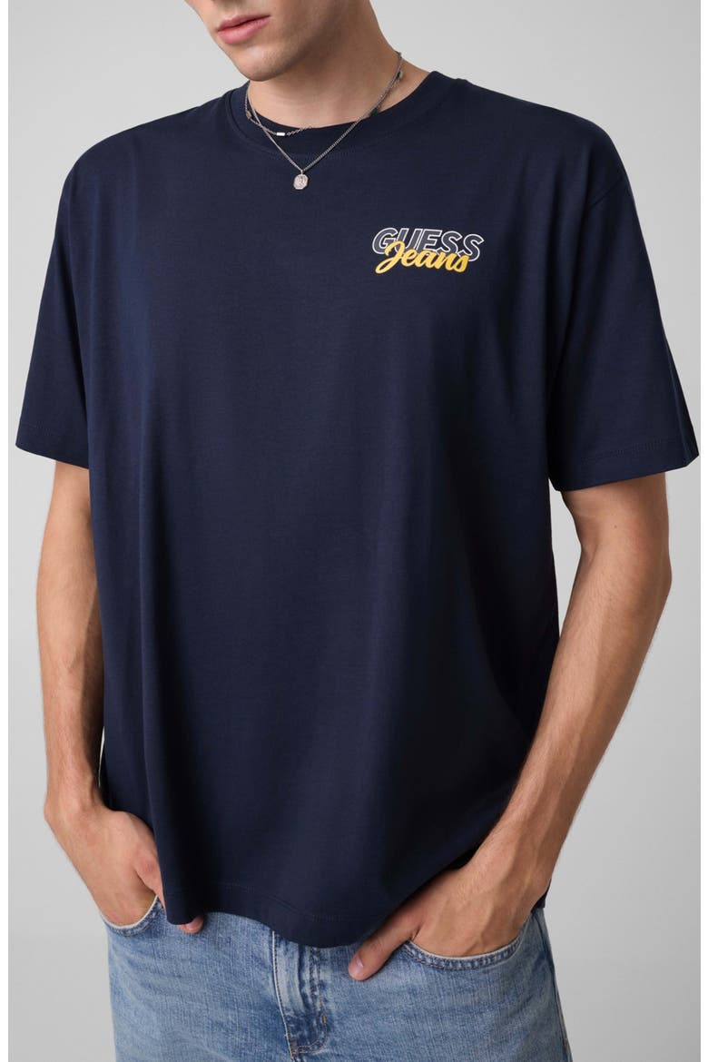 Oversized Graphic Logo T-Shirt, Main, color, NAVY