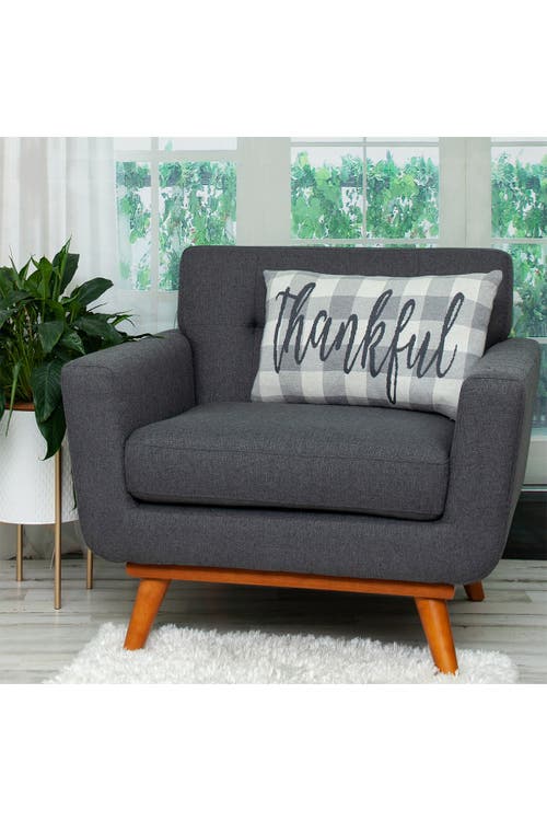 Parkland Collection Grey Thankful Transitional Grey Throw Pillow In Gray