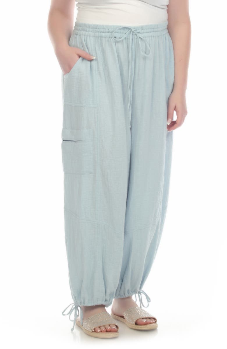 BOHO ME Cotton Parachute Pants, Alternate, color, Chambray