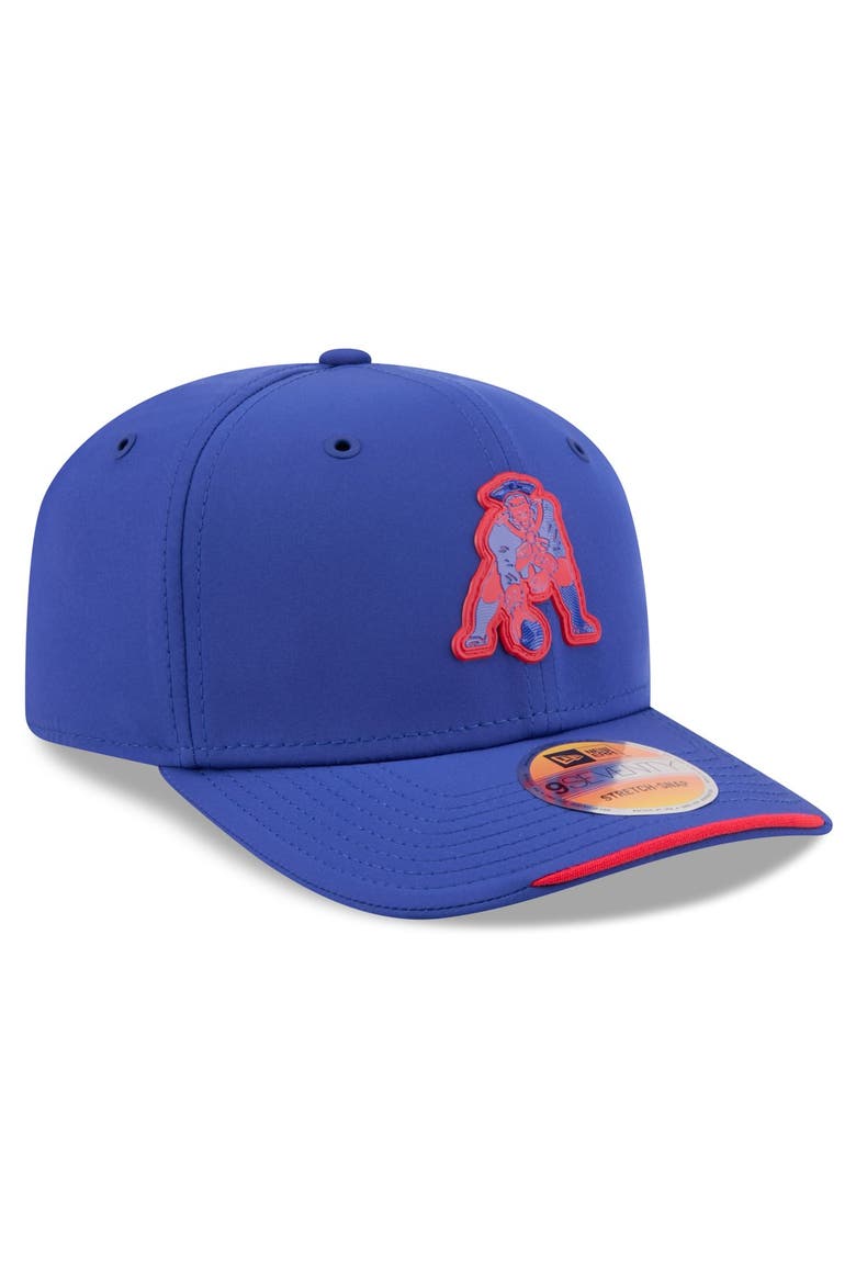 Men's New Era Royal New England Patriots 2026 Sideline Throwback 9SEVENTY Adjustable Hat, Alternate, color, Royal