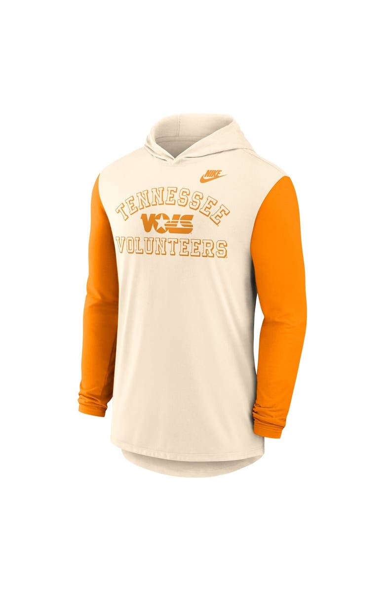 Nike Men's Nike Natural/Tennessee Orange Tennessee Volunteers Legacy Color-Block Tri-Blend Performance Long Sleeve Hoodie T-Shirt, Alternate, color, 