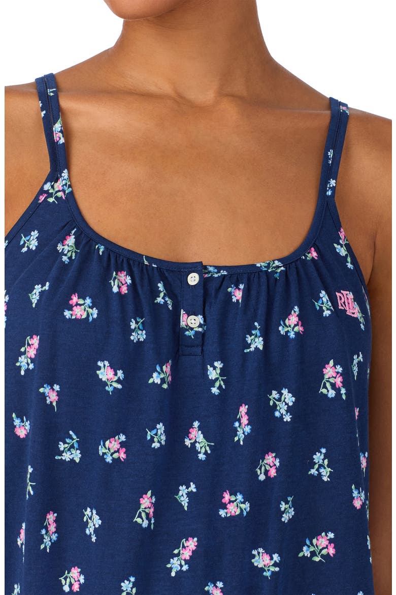 Double Strap Nightgown, Alternate, color, NAVY PRINT