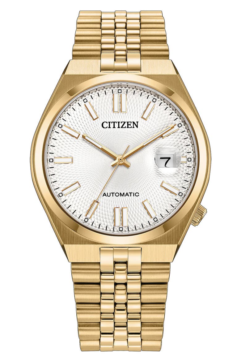 Tsuyosa Automatic Bracelet Watch, 37mm, Main, color, GOLD-TONE