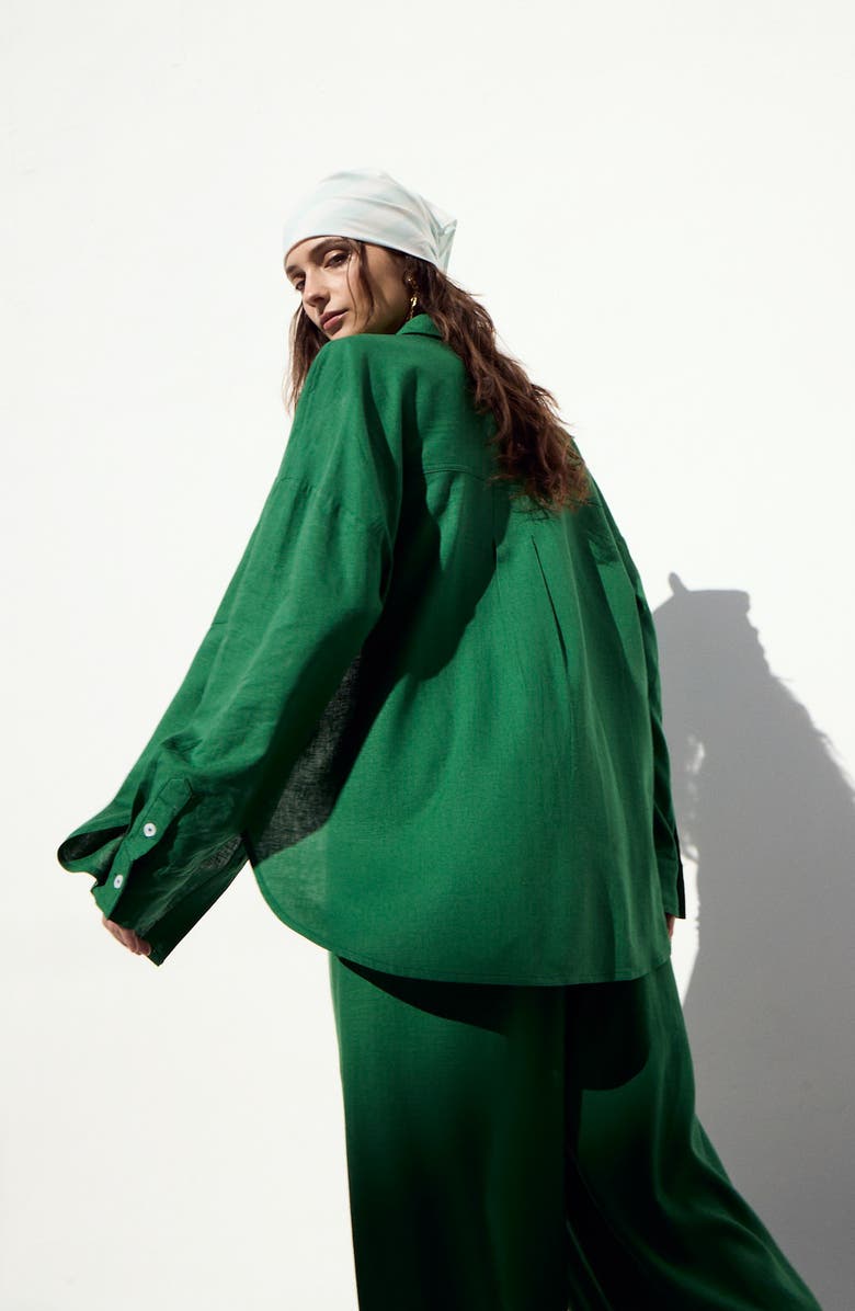 DELUC Antibes Ombré Tie Waist Pants, Alternate, color, Green