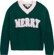 MARGAUX AND LEXI Kids' Merry V-Neck Sweater