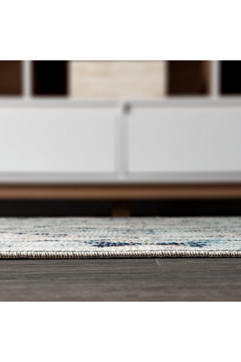 Osuna Diamond Vintage Medallion Indigo Area Rug, Alternate, color, Indigo Blue/Ivory
