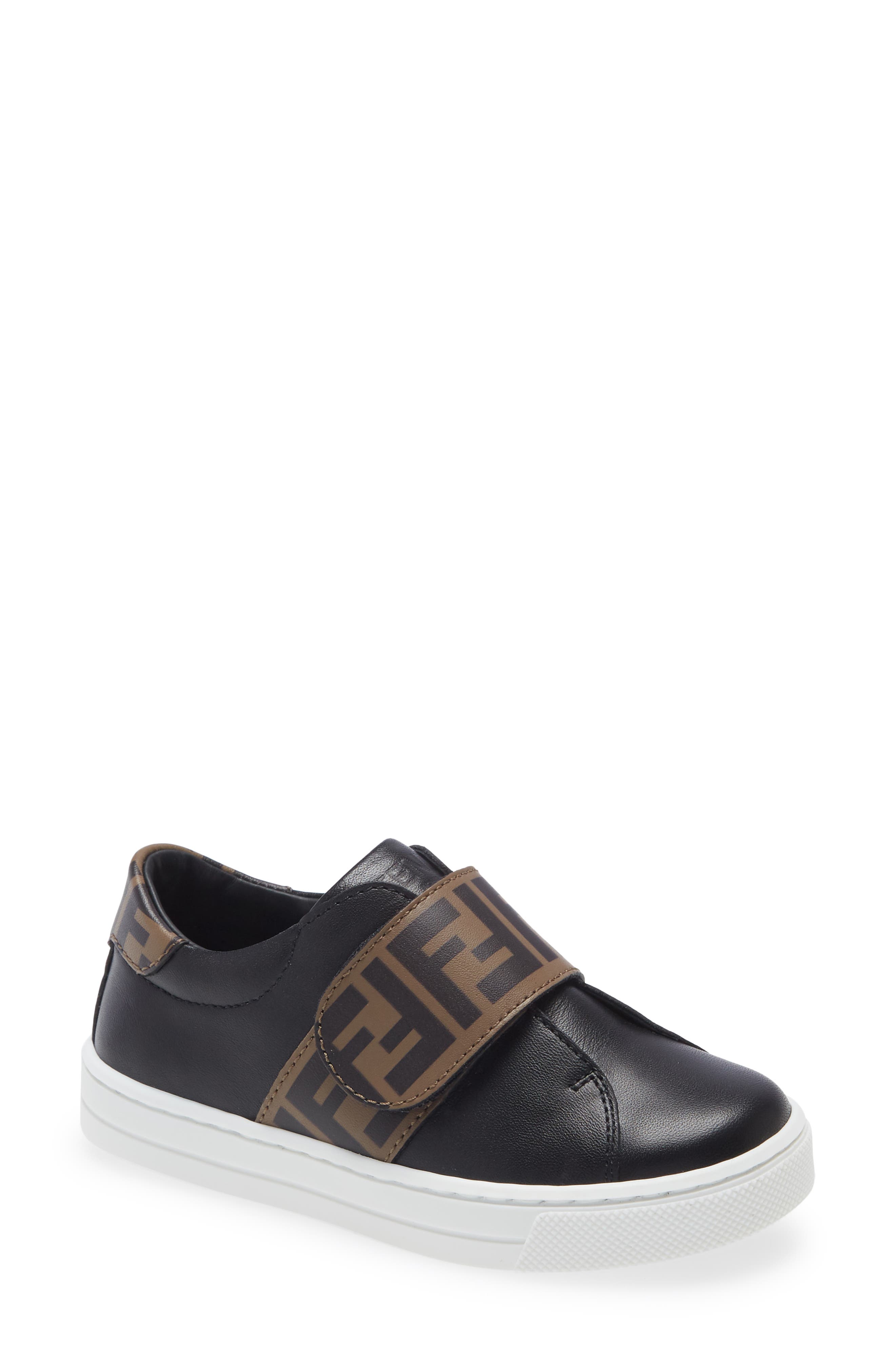 Fendi Kids' FF Logo Low Top Sneaker, Main, color, 