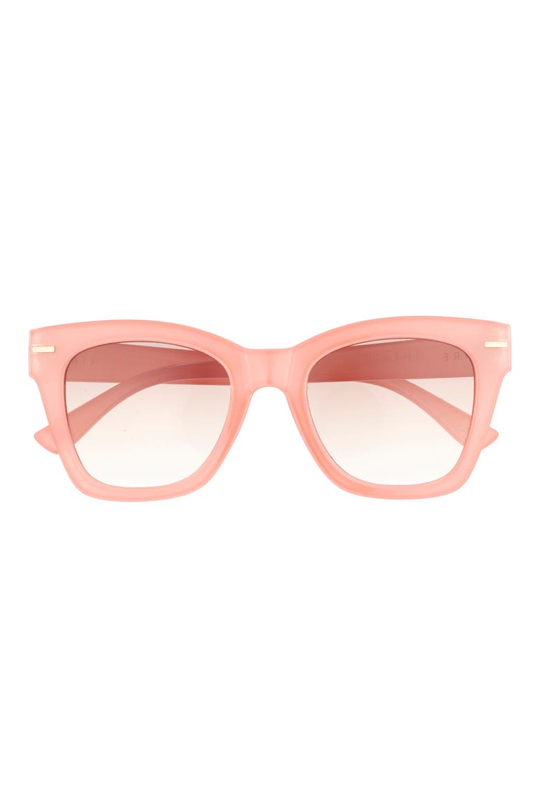 Intergalactic 50mm Square Sunglasses, Main, color, CORAL