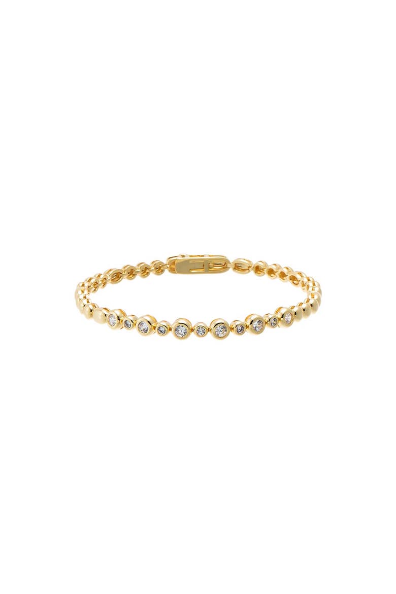 CZ Bezeled Half Tennis Bracelet, Main, color, Gold