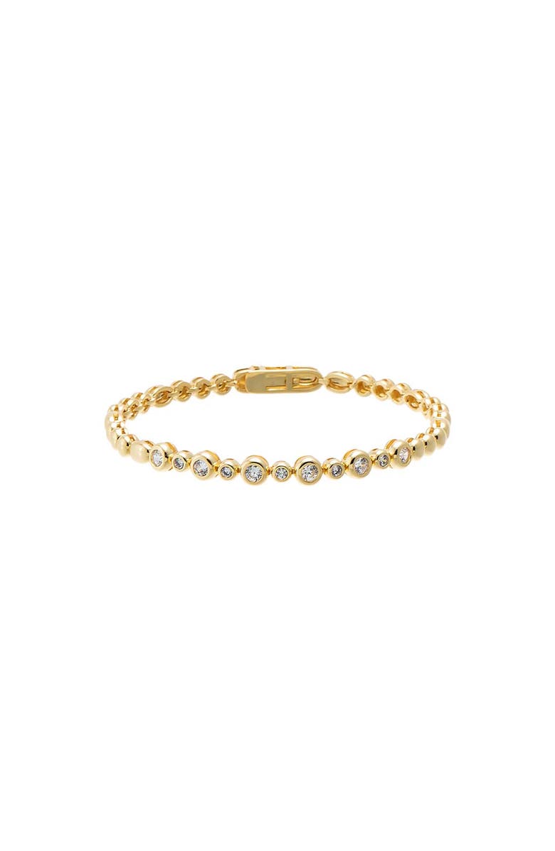 BY ADINA EDEN CZ Bezeled Half Tennis Bracelet, Main, color, Gold