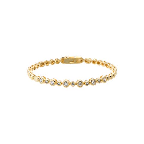 CZ Bezeled Half Tennis Bracelet