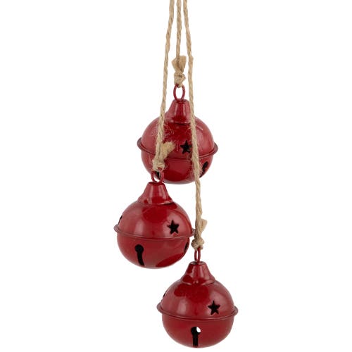 Northlight Cascading Christmas Jingle Bell Ornaments- 13.5" In Red