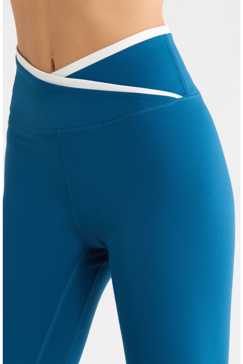 Cloud High Waist Crossover Leggings, Alternate, color, SAILOR BLUE/ VANILLA