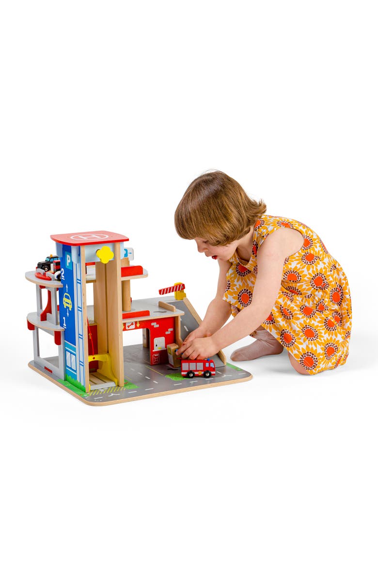 Bigjigs Heritage Playsets Park & Play Garage, Alternate, color, 