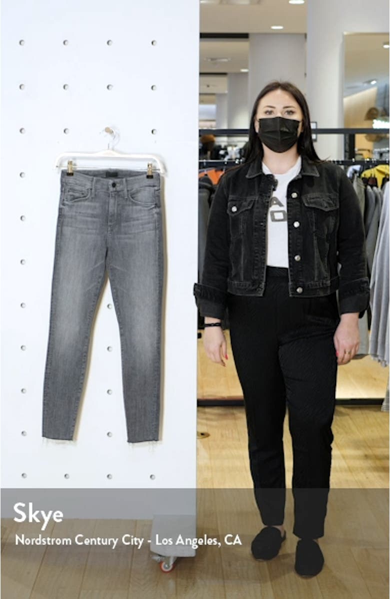 'The Looker' High Rise Frayed Ankle Skinny Jeans, sales video thumbnail
