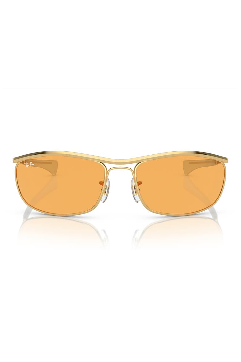62mm Oversize Rectangular Sunglasses, Main, color, GOLD FLASH