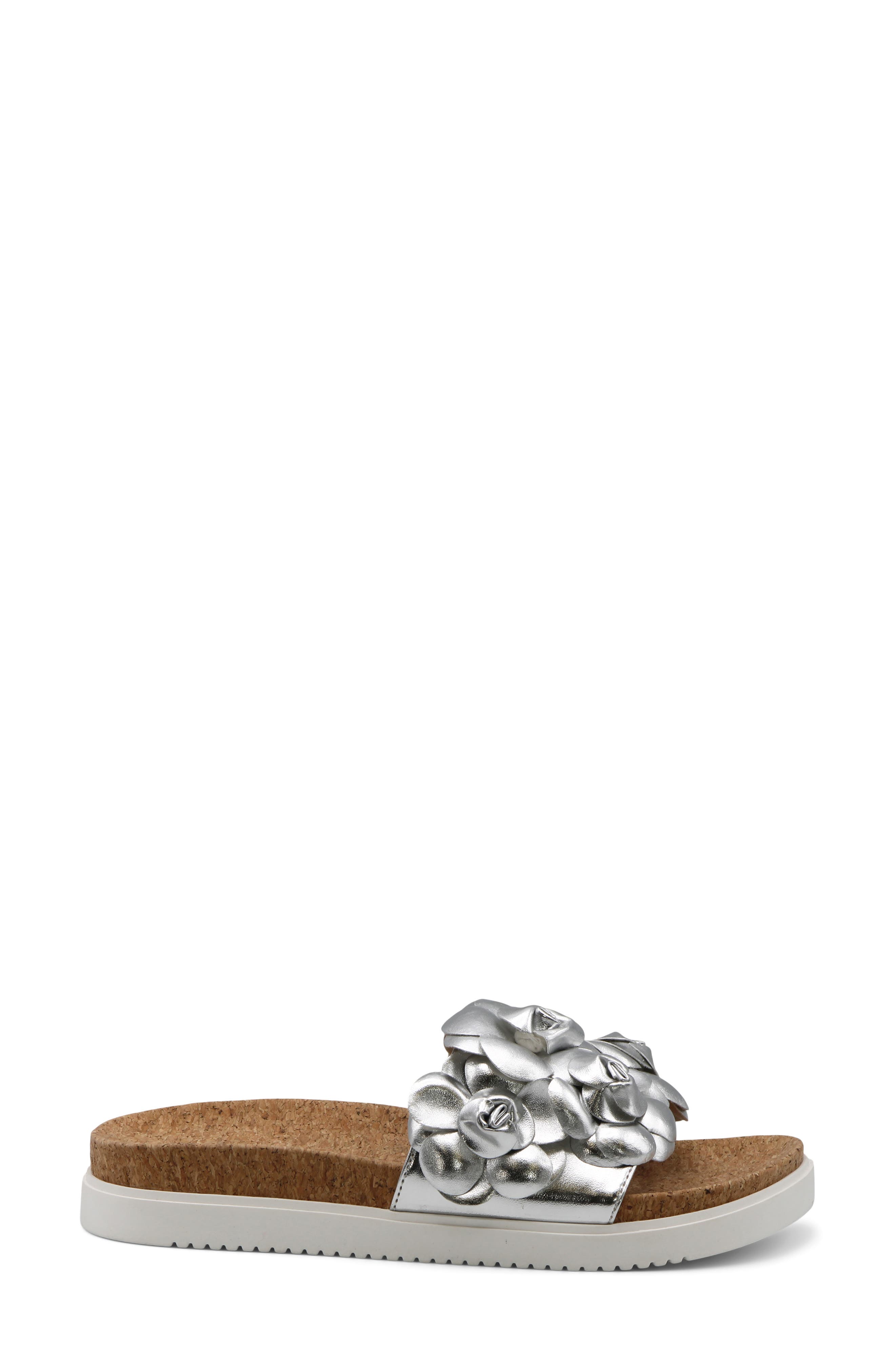Charles by Charles David Phoetic Flatform Slide Sandal, Alternate, color, Silver