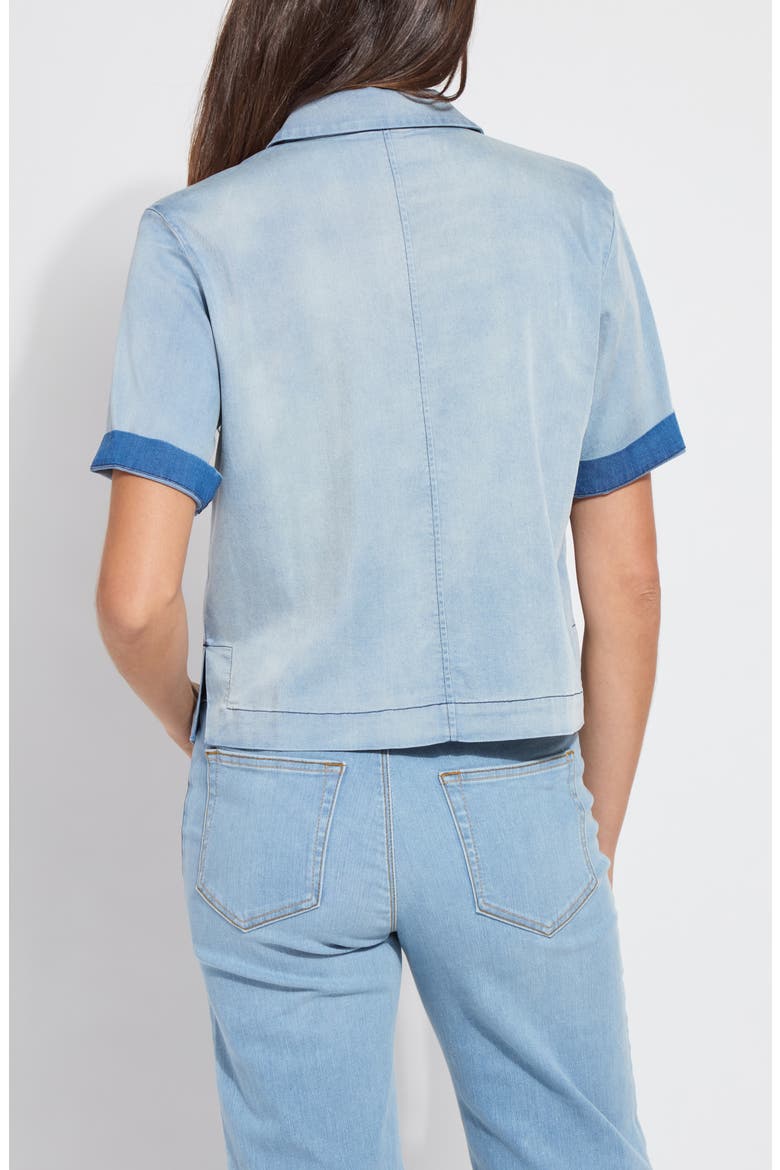 Bianca Chambray Shirt, Alternate, color, BLEACHED BLUE