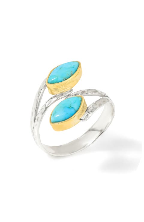 Stabilized Turquoise Cabochon Wrap Ring