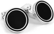 Thompson of London Thompson Tambor Onyx Cuff Link & Stud Set
