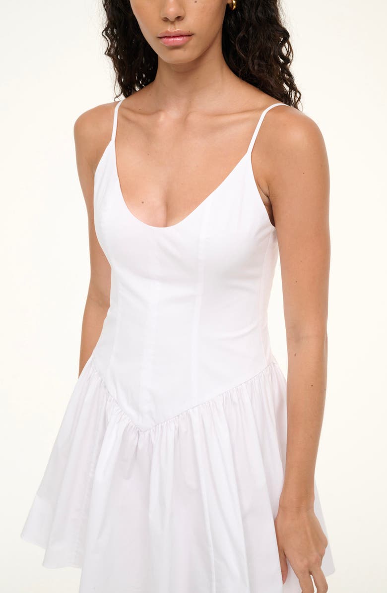 STAUD Dena Sleeveless Stretch Cotton Minidress, Alternate, color,