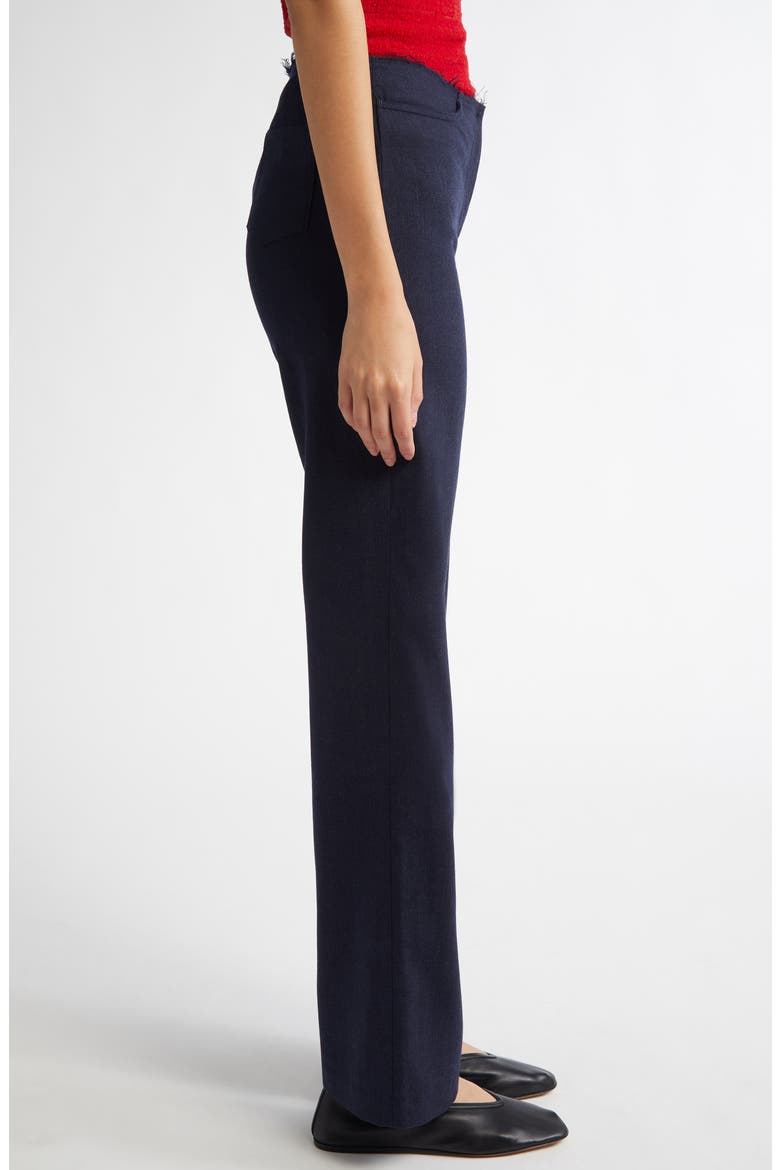Sienna Deconstructed Stretch Wool Pants, Alternate, color, NAVY