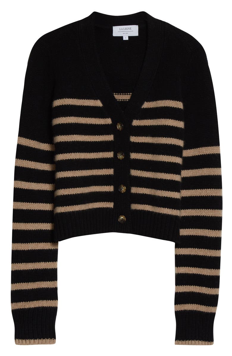 La Ligne Mini Marin Stripe V-Neck Cardigan, Alternate, color,