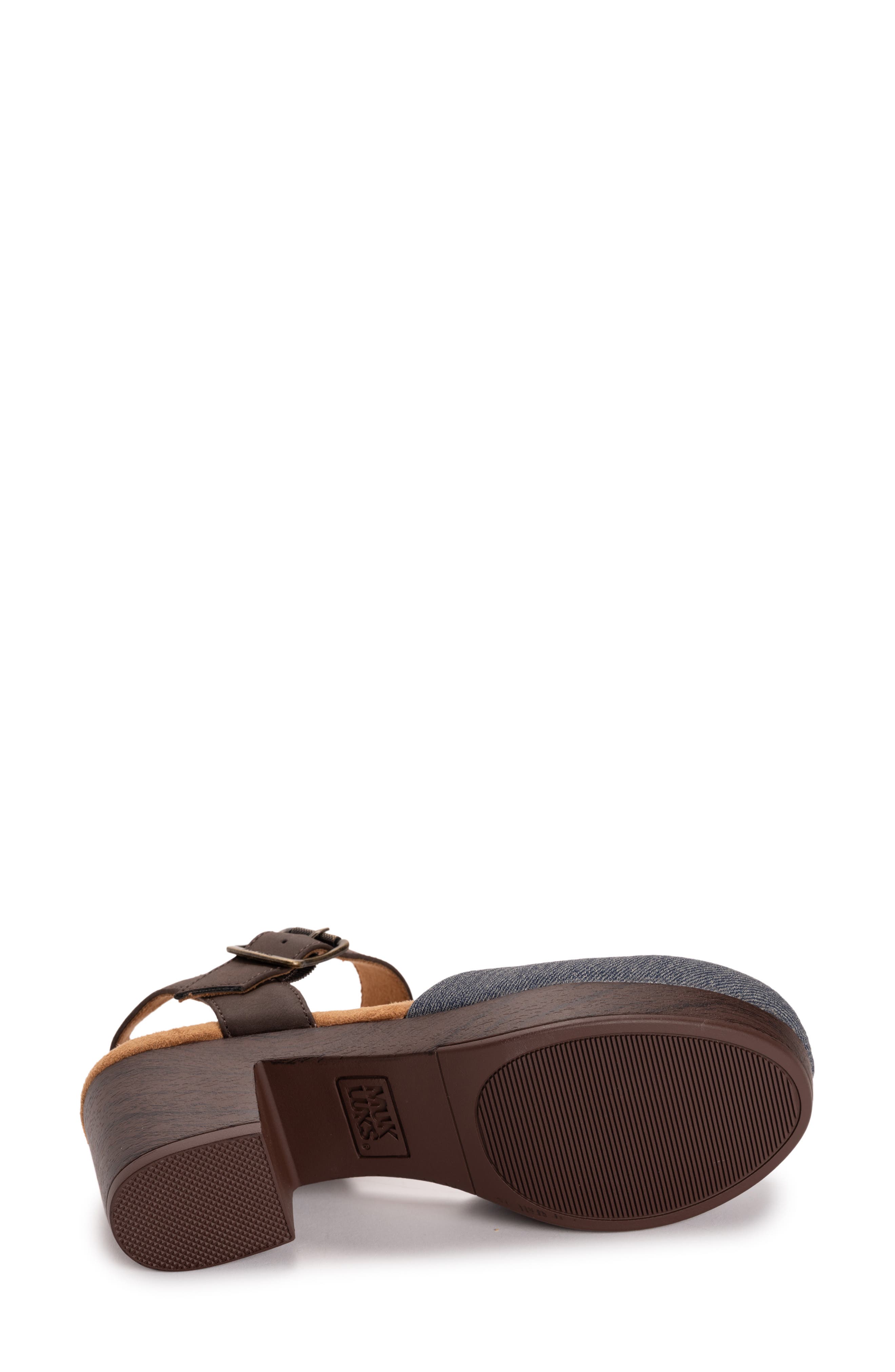 Merritt Quarter Strap Platform Pump, Alternate, color, DENIM/ DARK BROWN