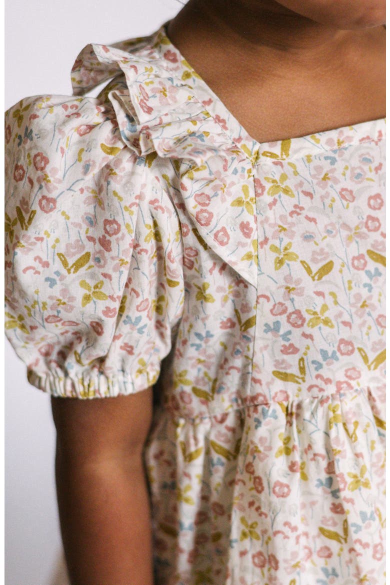 Kids' Floral Tiered Organic Cotton Dress, Alternate, color, FLORET