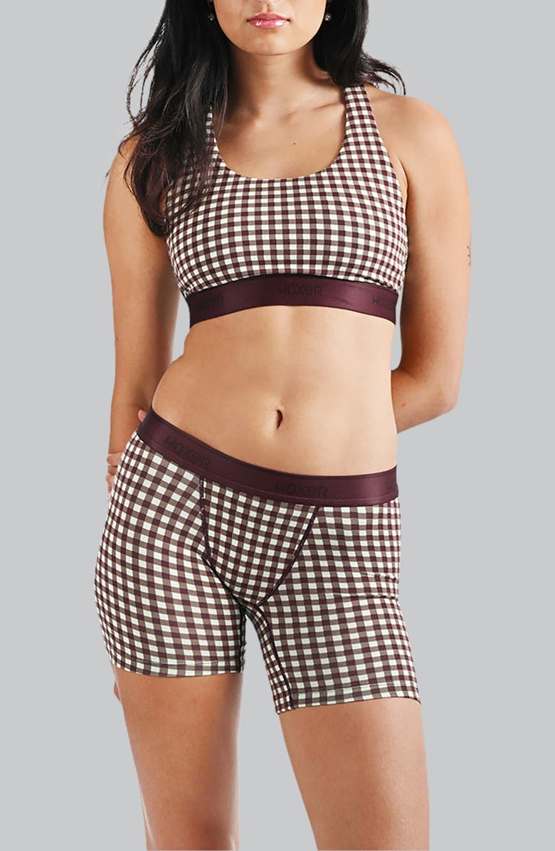 Woxer Baller Ultra-Soft 5-Inch Boxer Briefs, Alternate, color, Mint Chocolate Gingham