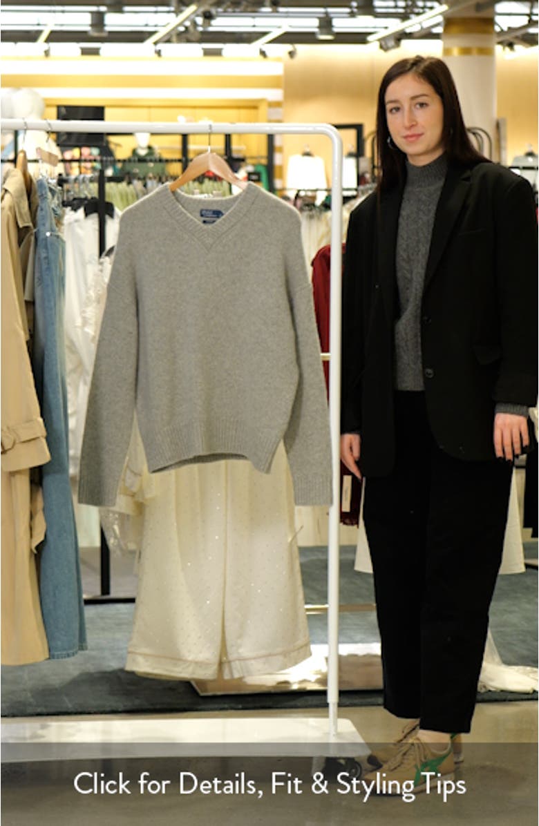 Cashmere V-Neck Sweater, sales video thumbnail