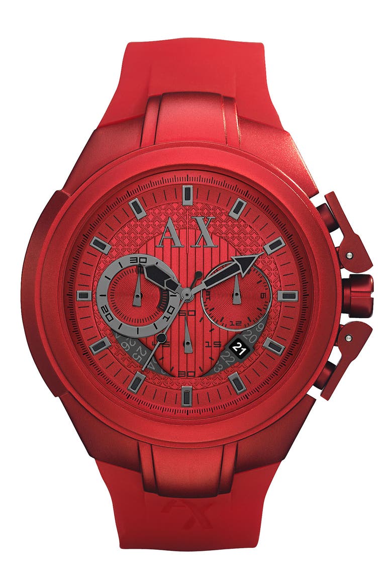 Men's Chronograph Watch, 38mm, Main, color, GREY/ RED