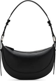MANGO Oval Faux Leather Shoulder Bag