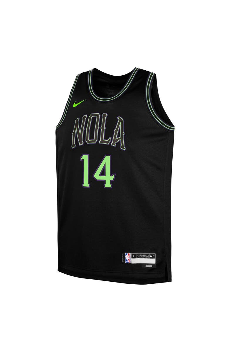 Nike Youth Nike Brandon Ingram Black New Orleans Pelicans  Swingman Replica Jersey - City Edition, Alternate, color, 