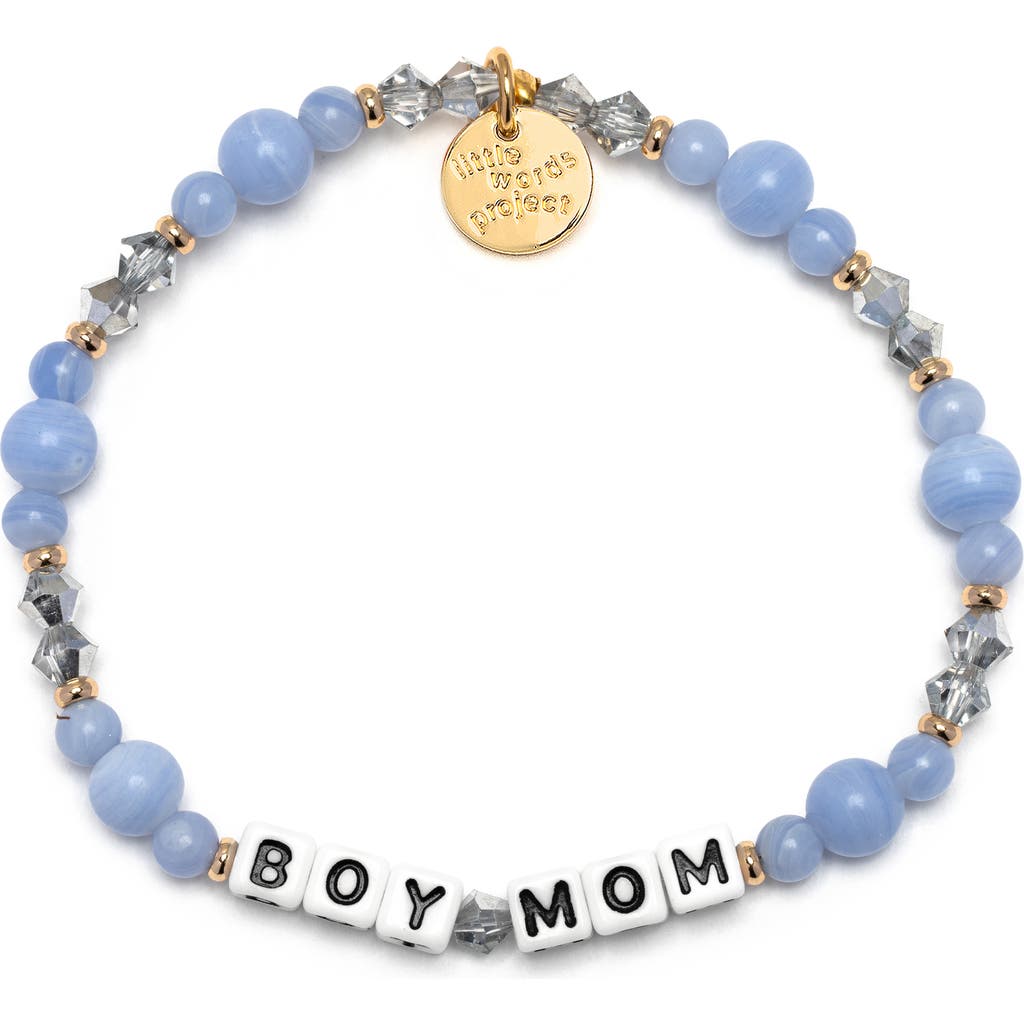 Little Words Project Boy Mom Beaded Stretch Bracelet In Multi
