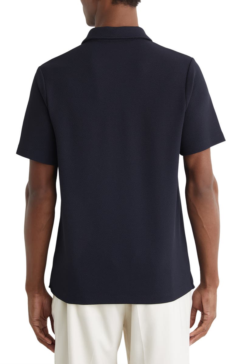 Reiss Kennedy Textured Polo, Alternate, color, Navy