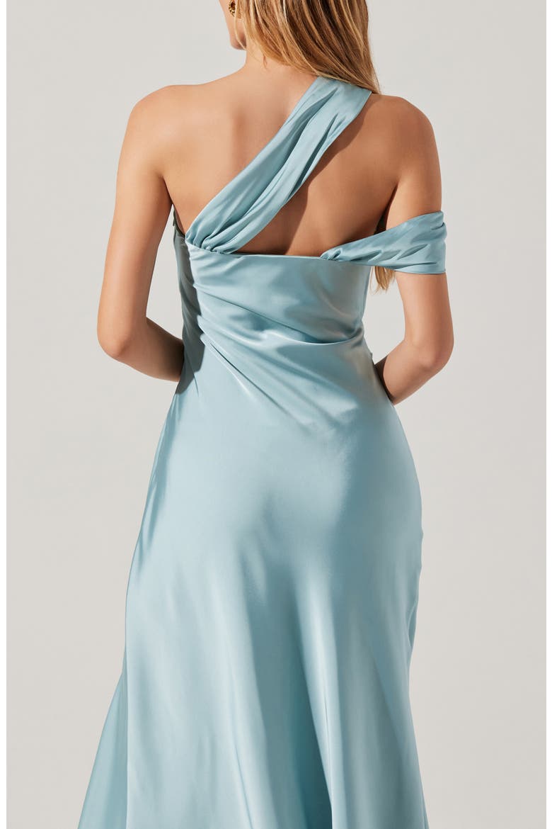 Cersei Satin Midi Dress, Alternate, color, SEAFOAM