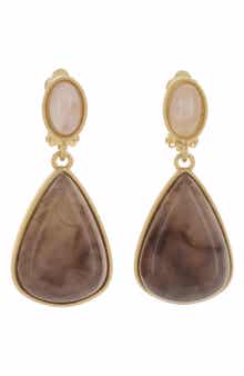 Smokey Dew Clip-On Earrings
